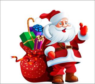 Decor studio 61 cm Senta Cluse Wall Sticker Design (Cover Area:-(61x57) Reusable Sticker