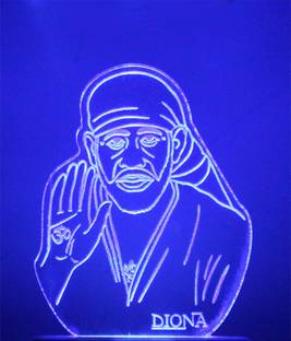 DIONA SAIBABA - SHIRDI 3D MULTICOLOR DIVINE LED NIGHT LAMP Night Lamp