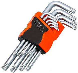 Qualigen 9Pcs L Type Screwdriver Double-End Wrench Hexagon Torx Star Spanner Hand Tools Allen Key Set