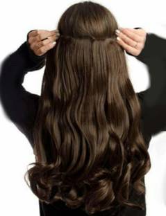SAMYAK Clip-in Brown Wavy/Curly Hair Extension