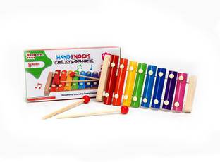 CrazyCrafts Wooden Xylophone with 8 Notes for Kids, BiG