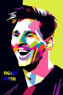 Lionel Messi Original Artwork Poster | Lio Messi Motivational Poster | HD Wall Poster for Room decor (12x18-Inch, 300GSM Thick Paper, Gloss Laminated) Paper Print