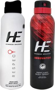 HE Long Lasting Perfume Innovator & Respect|Unstoppable Freshness Perfume Body Spray  -  For Men