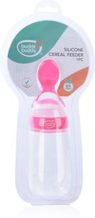 Buddsbuddy Silicone Cereal Feeder 1pc BB7078,Pink  - Silicone