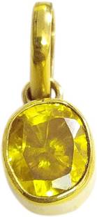 Jewelswonder 100 % Original & Natural Pukhraj Yellow Sapphire Pendant With JGL Lab Certified Sapphire Stone Pendant