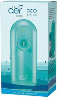 Godrej Aer Matic Kit - Automatic Air Freshener with Flexi Control | Cool Surf Blue Automatic Spray Cool Surf Blue