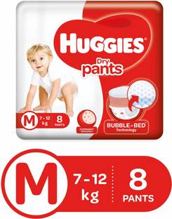 Huggies Dry Pant Diapers with Bubble Bed Technology - M