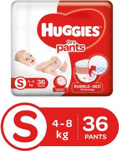 Huggies Dry Pant Diapers with Bubble Bed Technology - S