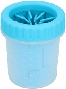 Pet Needs Portable Silicon Bristles Grooming Paw Cleaner Washer For Dog Pets -Small-Blue Plain/ Bristle Brushes for  Dog & Cat