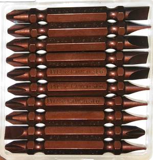 h9 1/4" Hex Shank Double End Magnetic Magnet Cross and Minus Head Screwdriver S2 Taiwan Star Bit Combination Screwdriver