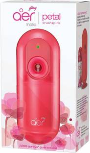 Godrej Aer Matic Kit - Automatic Air Freshener with Flexi Control | Petal Crush Pink Automatic Spray Petal Crush Pink
