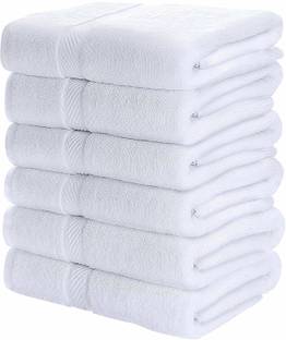 Onlinch Cotton Hand Towels for Home, Hotel & Spa, Super Soft Pack of (6) White Cloth Napkins