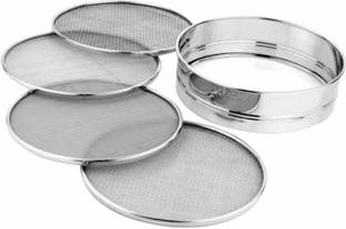 EGLOB Steel Strainer 4 in 1 interchangeable Collapsible Sieve