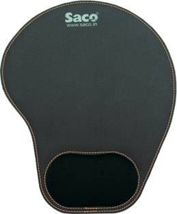Saco Pro Gaming Mousepad, Water Resistant Material Mouse Mat Pad, Stitched Edges Non Slip Rubber Mats Ergonomic Pads compressed PU non skid and non gel technology for long life Non Slip Base Mousepad