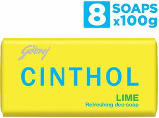 CINTHOL Lime Soap, 100g (Pack of 8)