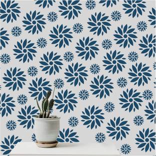 YMS Size:- 16" X 24" Classy Floral Wall Stencil