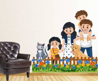 Wallzone 70 cm Kids Family Removable Sticker