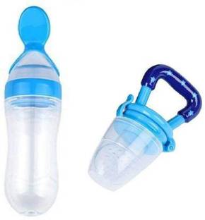 FABLITTLE BLUE NIBBLER AND BLUE FOOD FEEDER FOR KIDS Teether and Feeder