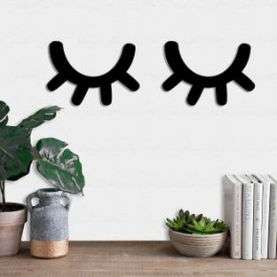 Painting Mantra Sleepy Eyes Wall Decor for Infant Nursery Baby Room MDF Plaque Woodeb Cutout