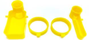 PickMePets Bird Cage Feeder Drinker Cups for Any Bottle Use with Free Bottle Holder Rings Yellow Caged Bird Feeder