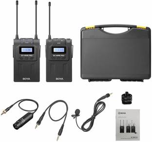 BOYA WM8 Pro-K1 UHF Wireless Microphone System 48 Channels Mono/Stereo Mode LCD Display 100M Effective Range for DSLR Cameras Camcorders Microphone