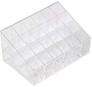 CPEX Acrylic Multi Purpose Lipstick Cosmetics Stand Display Holder 24 Section Makeup Holder Home Storage Box JEWELLRY, MAKEUP Vanity Box