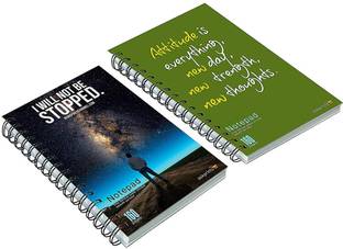 Askprints Askprints A5 Notebook (Unruled Wire Bound Spiral Notebook, Pack of 2 A5 Notebook unruled 160 Pages