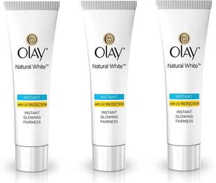 OLAY Natural White INSTANT GLOWING FAIRNESS CREAM With UV PROTECTION Pack Of 3