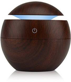 SEASPIRIT Room Mini Portable Wood Aromatherapy Humidifier Office Desktop Home Travel Water Spray Mist Humidifier Portable Room Air Purifier (Dark Brown) Humidifier