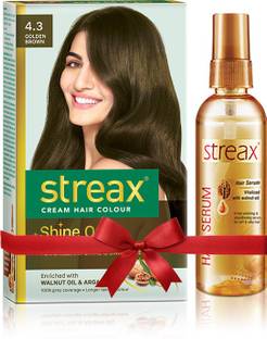 Streax Walnut Hair Serum 100Ml + Regular Golden Brown 4.3 Hair colour