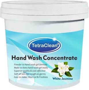 TetraClean Superior Quality Hand Wash Concentrate Powder for Formulation of 10 L Hand Wash Gel in Jasmine Fragrance ( 500 gm) Hand Wash Bottle