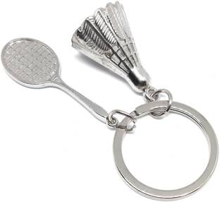 Aura Special Edition Sports Key Ring Badminton Shuttlecock & Racket Key Chain