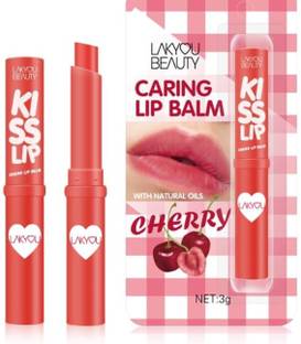 Lakyou Beauty kiss lip caring lip balm 24H melt in moisture cherry