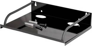 AKSHAT Set Top Box / DTH Stand - Wall Mount Stand / Wifi Router Stand Steel Wall Shelf (Number of Shelves - 1, Black) Iron Wall Shelf