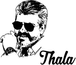 Wallzone 70 cm Thala Ajith Kumar Removable Sticker