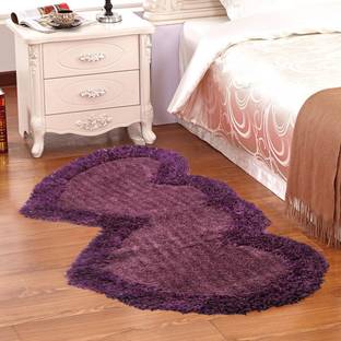 KALYAN GLOBAL Purple Polyester Area Rug