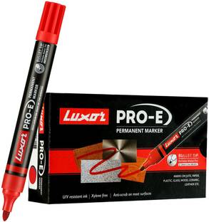LUXOR Red Pro-E Refillable Permanent Marker