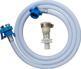 irkaja 1 Meter Flexible PVC Washing Machine Water Inlet/Inflow Hose Pipe with 2 Type Tap Adapters/Connectors for Front & Top Load Fully Automatic Washing Machines (1 Meter) Washing Machine Inlet Hose