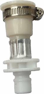irkaja Water Inlet/Inflow Hose Pipe Faucet Tap Adapter/Connector with Metal Hose Clamp Washing Machine Inlet Hose