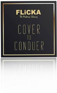 Flicka Cover To Conquer Compact Powder For Velvet Matte Finish, 03 Caramel, 9g Compact