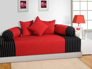 SWAYAM Cotton Striped Diwan Set