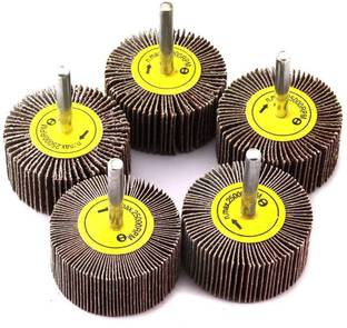 GSK Cut 120 Grit Emery Cloth Grinding Flap Wheel Discs - 5pcs Rotary Tool