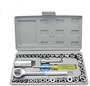 Rexmon 40 in 1 Pcs Wrench Kit & Screwdriver and Socket Set Automobile Motorcycle Tool Box Set Socket Set