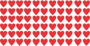 Decoration Designs 91 cm Small Red Hearts Wall Sticker Door,Window, Design Decal Standar Door,Window, Design Decal Standar "Free Size" Self Adhesive Sticker