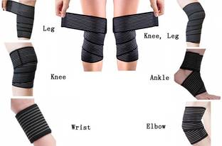 TIMA High Elasticity Compression Bandage, Ankle Wrist Knee Calf Thigh Wraps Support Knee Support