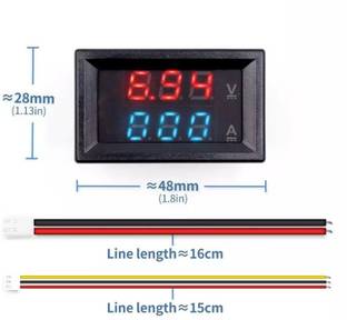 electrolight High Quality DC 100V 10A Voltmeter Ammeter Blue + Red LED Amp Dual Digital Volt Meter Gauge Digital Voltage Tester