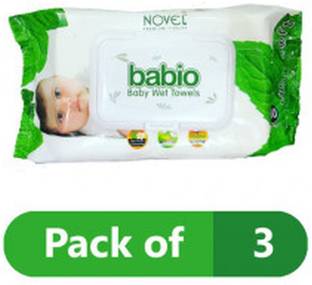 NOVEL Babio Baby Wet Towels Ambz (80) Sheet ( Pack of 3)