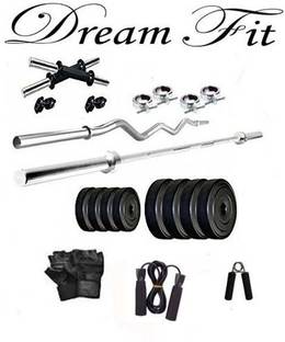 DreamFit 40 kg 40 Kg PVC Plates Home Gym Combo With Accessories Home Gym Combo