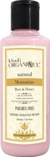 khadi ORGANIQUE Rose & Honey Mosturizer Paraben Free for Skin Lightening & Brightening
