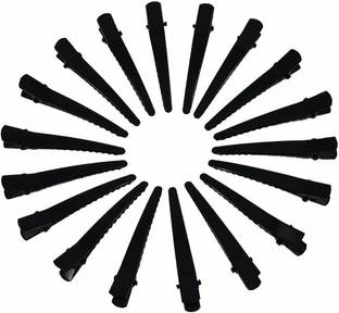 Foreign Holics Hair Styling Section Clips (12 Pieces, Black) Hair Clip